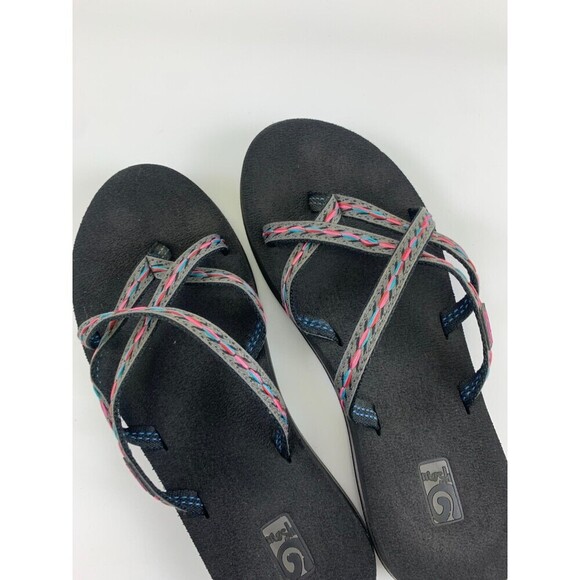 Teva Olowahu Mush Sandal 6840 Slip On Slide Strappy Felicitas Black Womens 9 - Picture 9 of 12